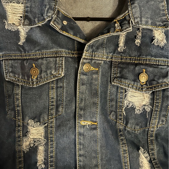 Seven 7 Jeans Distressed Denim Jacket - Picture 2 of 6